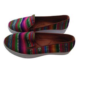 Teysha Women's Size 37/US 6.5 Tapestry Multi-Colored Slip On Loafer Shoes BOHO